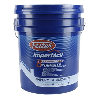 IMPERMEABILIZANTE IMPERFÁCIL 8 BENEFICIOS BLANCO 8 AÑOS 19 LITROS