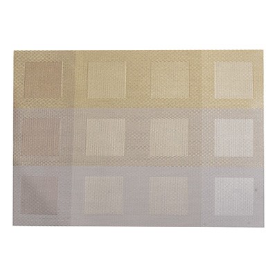 MANTEL FIGURAS CUADRADAS 46.4 X 32.7 CM DORADO