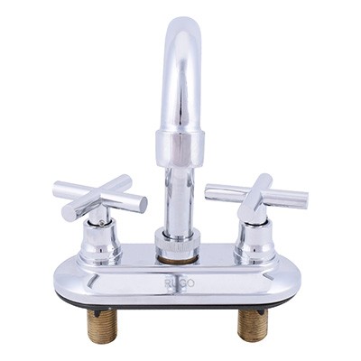 LLAVE MEZCLADORA PARA LAVABO 4 PULGADAS BRILLANTE RUGO