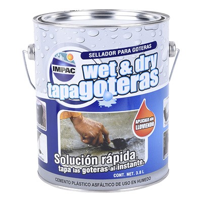 TAPA GOTERAS IMPAC WET AND DRY NEGRO 3.8 LITROS