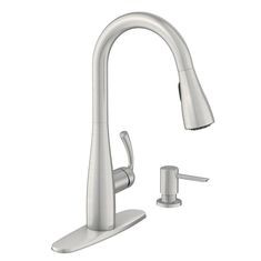 LLAVE MEZCLADORA MONOMANDO PARA COCINA CON ROCIADOR ACERO INOXIDABLE