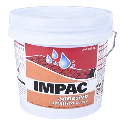 ADHESIVO ASFÁLTICO BASE AGUA IMPACT DE 3.8 LITROS