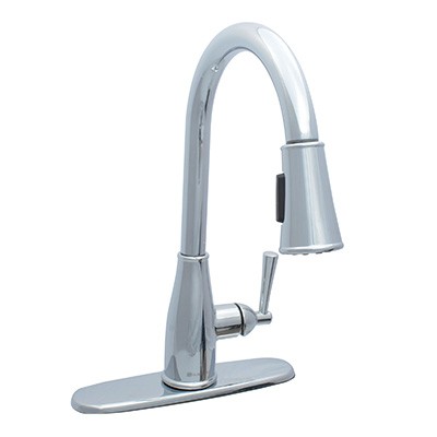LLAVE MEZCLADORA MONOMANDO DE COCINA CON EXTENSIÓN NECOWA PLATA