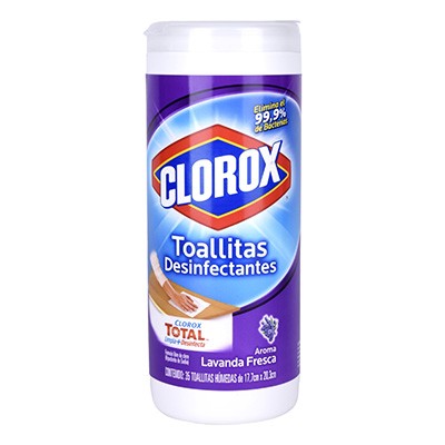 TOALLITAS DESINFECTANTES AROMA LAVANDA FRESCA 35 PIEZAS