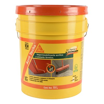 IMPERMEABILIZANTE ACRÍLICO Y AISLANTE ACRIL TECHO ROJO 3 AÑOS 19 L