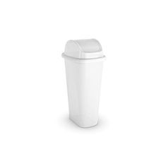 BOTE DE BASURA CON TAPA OSCILANTE BLANCO DE 42 L