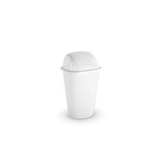 BOTE DE BASURA CON TAPAOSCILANTE 30 L BLANCO