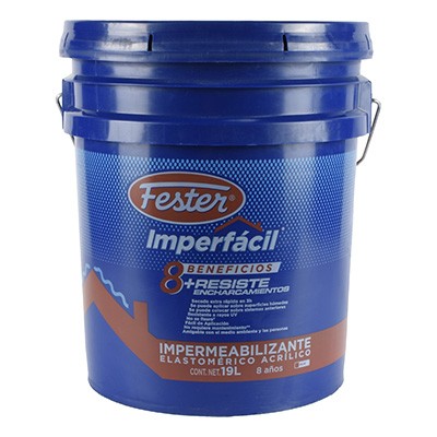 IMPERMEABILIZANTE IMPERFÁCIL 8 BENEFICIOS ROJO 8 AÑOS 19 L