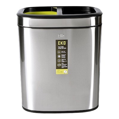 BOTE ACERO INOXIDABLE 10 + 10 L PLATA