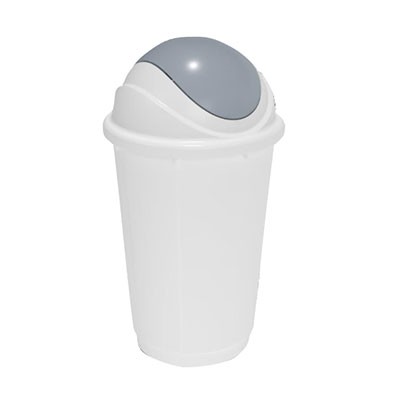BASURERO CON TAPA OSCILANTE 60 L BLANCO
