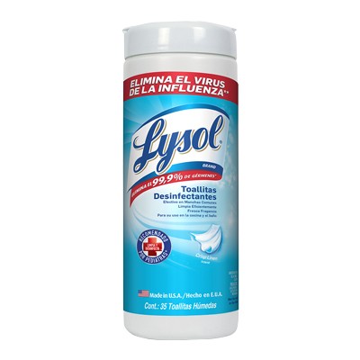 TOALLAS LYSOL CRISP LINEN 35 PIEZAS