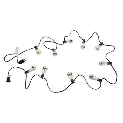 SERIE COLGANTE DE 10 LUCES DE FOCO EDISON CON PUNTA DORADA ALSY