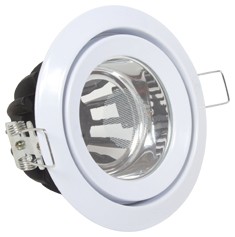 DOWNLIGHT FIJO 4" MR16 C/CRISTAL BLANCO