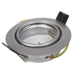LUMINARIO EMPOTRADO GU5.3 MR16 PLATA