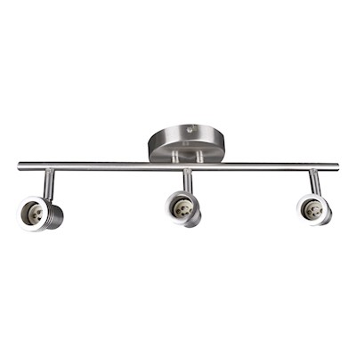 BARRA DE 3 LUCES DIRECCIONALES DE 11 X 46.5 X 13.3 CM PLATA HAMPTON BAY