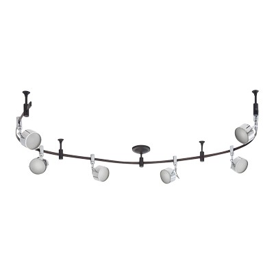 LAMPARA CARYN RIEL FLEXIBLE 6 LUCES DIRECCIONALES