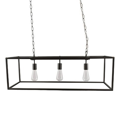 COLGANTE LINEAL DE 3 LUCES CAFÉ LIVING
