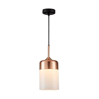 LÁMPARA COLGANTE DE METAL Y VIDRIO 1 LUZ