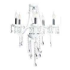 CANDIL DE CRISTAL BLANCO PALACE LED 5 LUCES