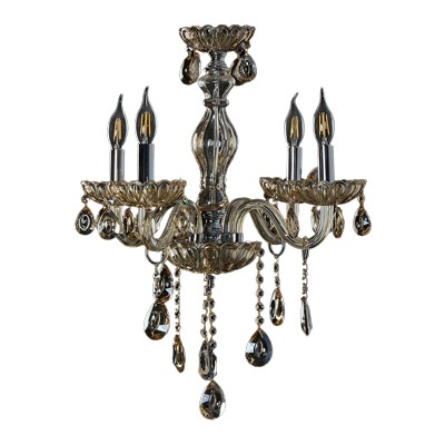 CANDIL DE CRISTAL AMBAR PALACE LED 4 LUCES