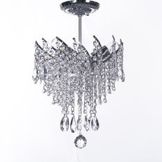 CANDIL DE CRISTAL CROMO EUROPA FLORENCIA LED 3 LUCES