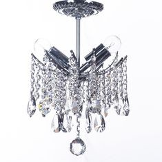 CANDIL DE CRISTAL CROMO EUROPA FLORENCIA 2 LUCES