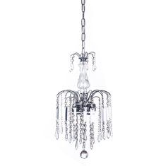 CANDIL DE CRISTAL CROMO EUROPA MILAN LED 3 LUCES