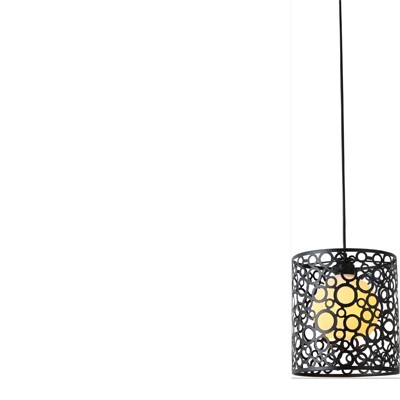 COLGANTE CILINDRICO 1 LUZ NEGRO