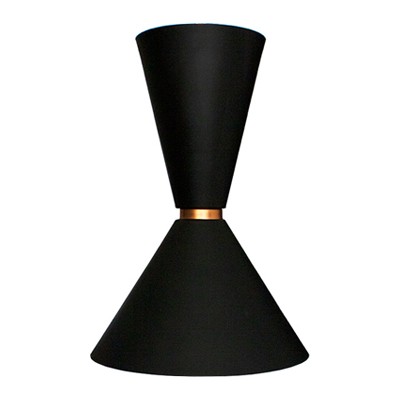CANDIL TIPO CONO ACERO NEGRO MATE E26