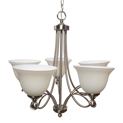 CANDELABRO NÍQUEL CEPILLADO 5 LUCES