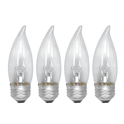 FOCO INCANDESCENTE VELA 40W 4 PIEZAS