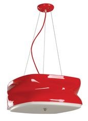 COLGANTE EN POLIRESINA ROJO Y BLANCO 3 L