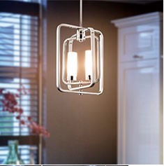 COLGANTE MODERNO 2 LUCES Square