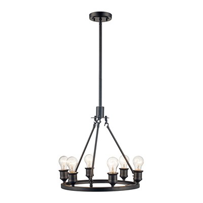 CANDÍL VINTAGE NEGRO 6 LUCES