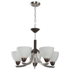 LÁMPARA COLGANTE DE ACERO 5 LUCES