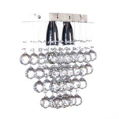 PLAFÓN DE CRISTAL WILLIAMS TEXAS 2 LUCES 30 CM