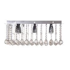 PLAFÓN DE CRISTAL CROMO WILLIAMS 5 LUCES 20 CM