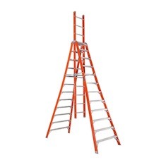 ESCALERA DE FIBRA DE VIDRIO TIPO TIJERA 12 ESCALONES 136 KG 3.82 M