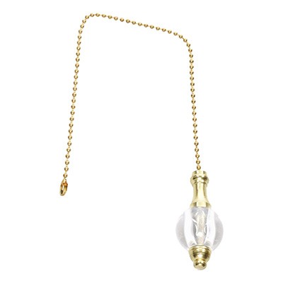 JALADERA DIAMANTE PARA VENTILADOR DORADO