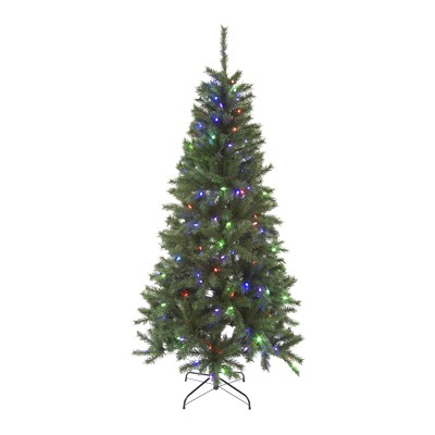 ÁRBOL NAVIDEÑO ARTIFICIAL ILUMINADO 200 LUCES MONTE BELLO 2.13 M VERDE