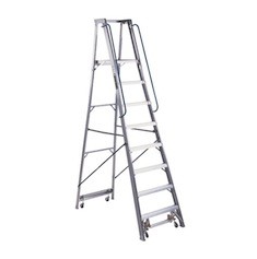 ESCALERA DE ALUMINIO TIPO PLATAFORMA 8 ESCALONES 136 KG 3.13M