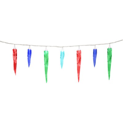 SERIE DE LUCES LED ESTALACTITA LLUVIA 24 LUCES MULTICOLOR