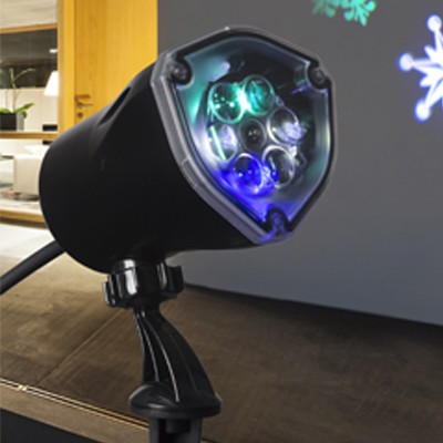 PROYECTOR NAVIDEÑO LED COPOS DE NIEVE AZUL