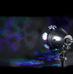 ESTACA PROYECTOR COPOS DE NIEVE CALEIDOSCOPIO CON LUZ LED MULTICOLOR