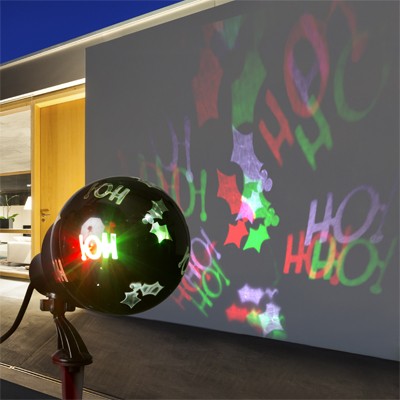 PROYECTOR NAVIDEÑO LED HO HO HO MULTICOLOR