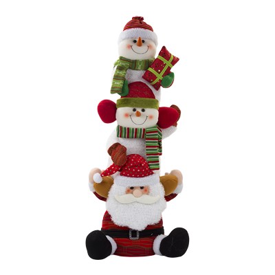 PELUCHE NAVIDEÑO PLEGABLE SANTA / MONOS DE NIEVE 101 CM