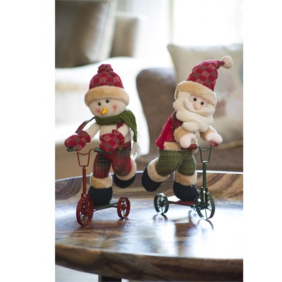 PELUCHE NAVIDEÑO PATÍN SANTA / MONO DE NIEVE 35 CM