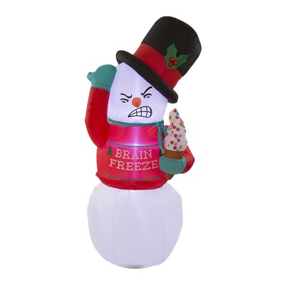 INFLABLE ANIMADO ILUMINADO NAVIDEÑO MONO DE NIEVE 1.83 M