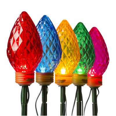 ESTACA FOCOS NAVIDEÑOS ILUMINADOS 5 PIEZAS