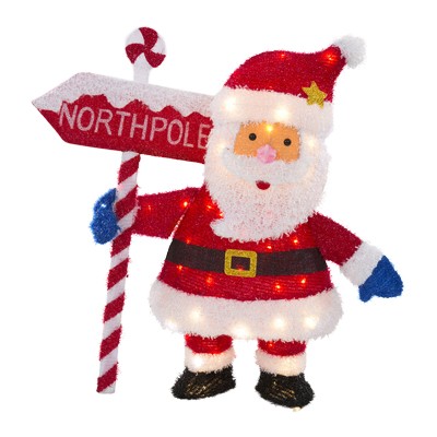 SANTA CLAUS NAVIDEÑO ROJO ILUMINADO LED 91 CM